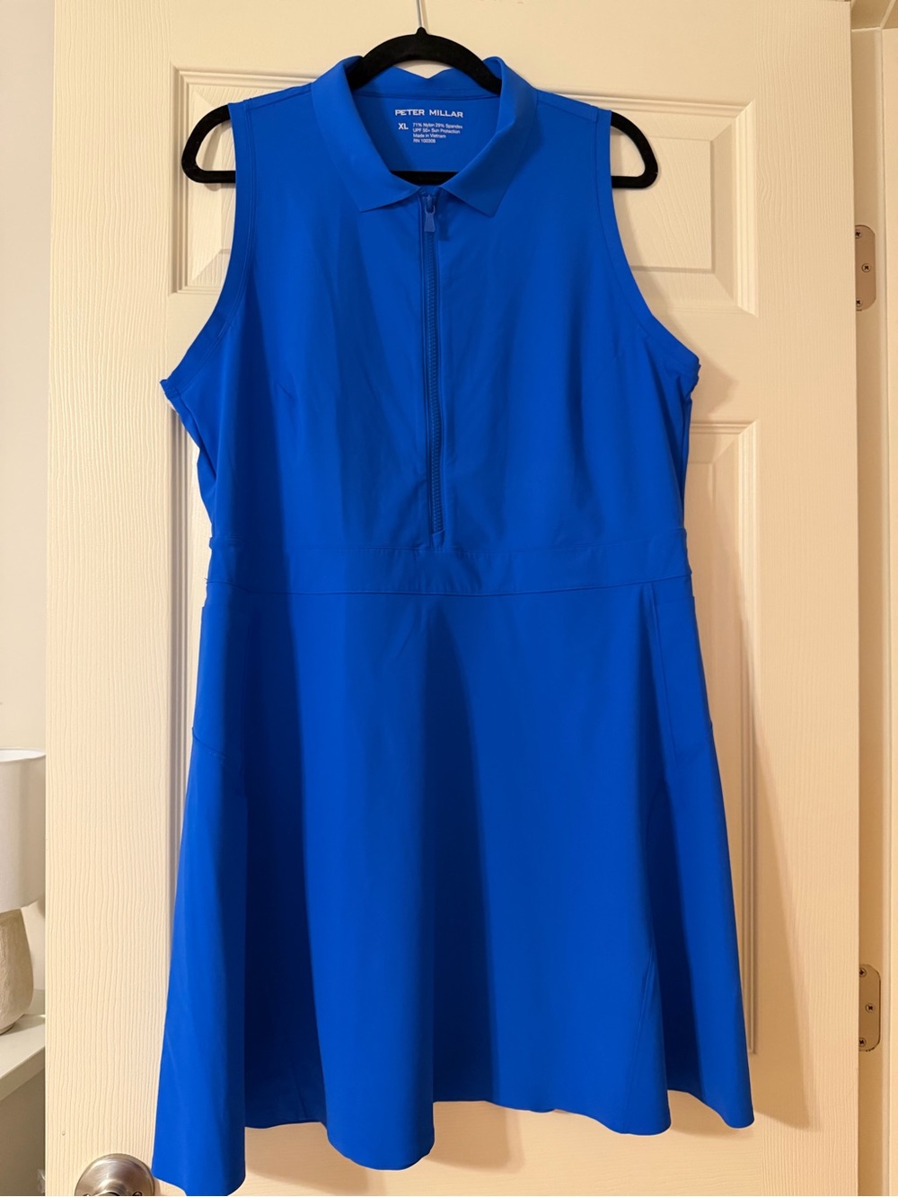 Peter Millar Sleeveless Polo Dress in Bright Blue